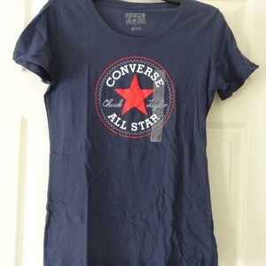 Women's Navy Blue Converse Chuck Taylor T-Shirt